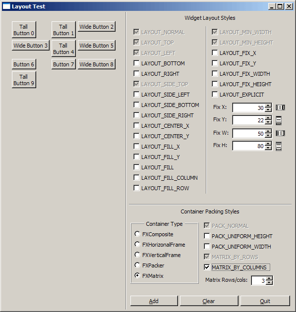 Screenshot of layout test